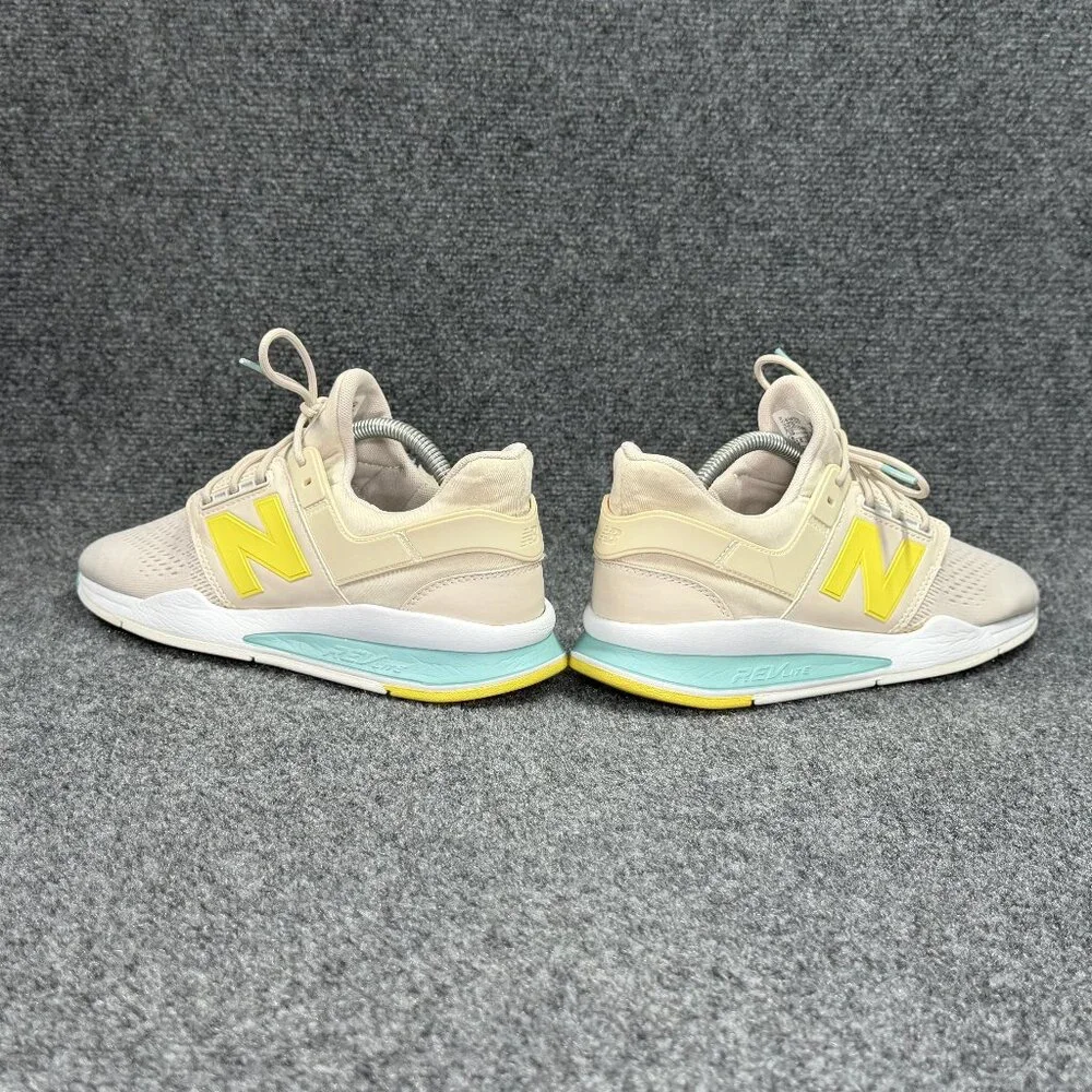 New Balance 247 v2 Running Shoes Women's Size 10 Tan Yellow Blue Athletic Retro - Picture 7 of 14